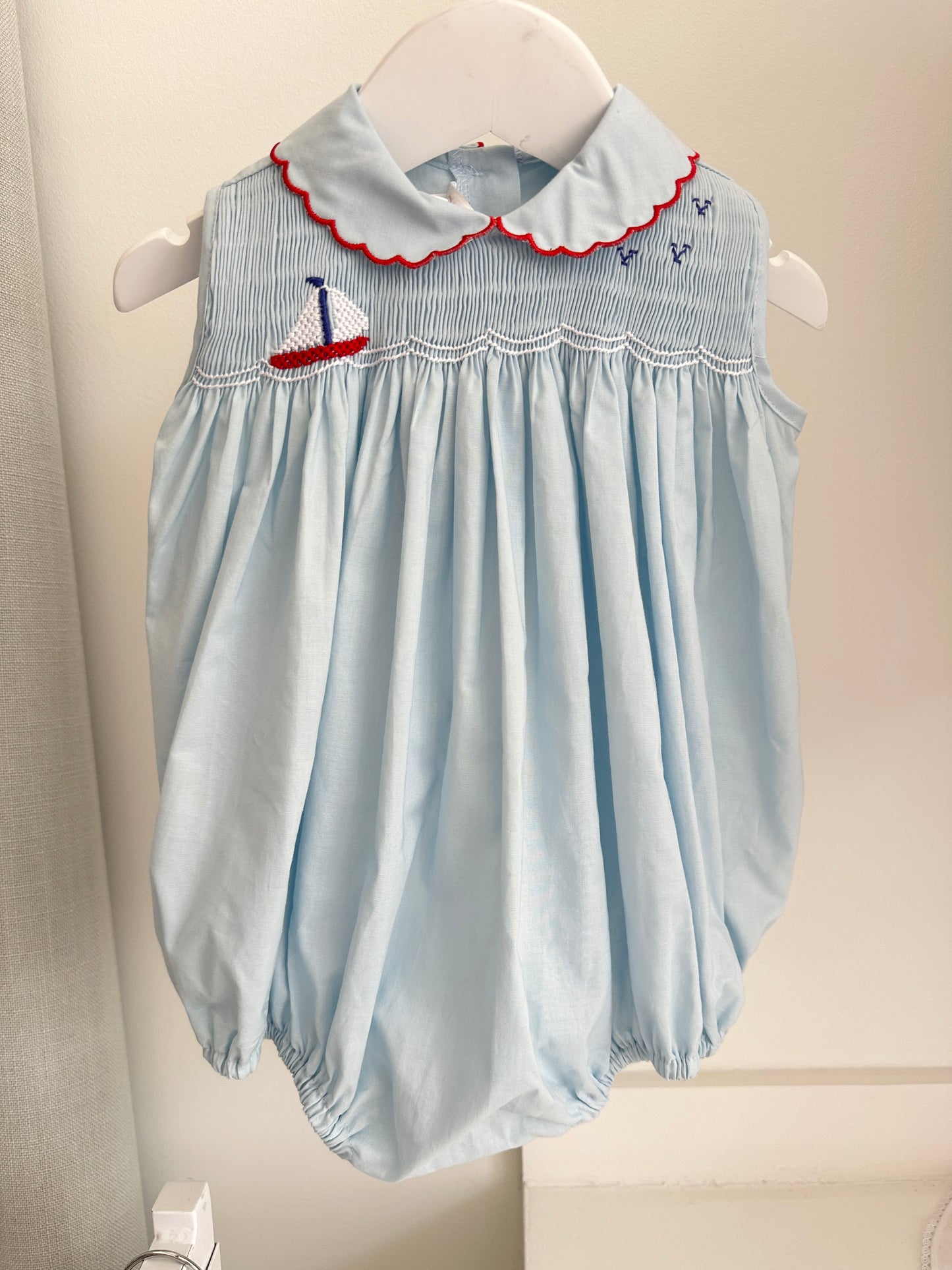 Ella Bubble - Brentwood Blue Pique, Sailboat