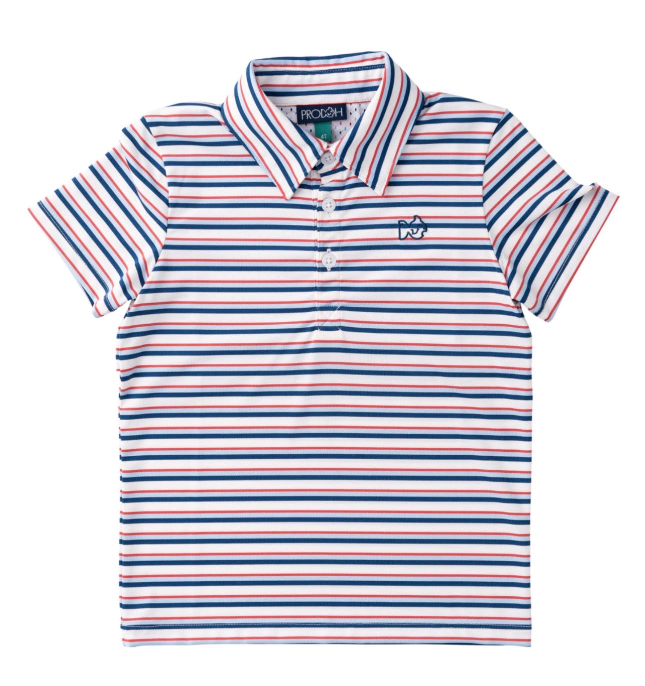 PRE ORDER Boys' Short Sleeve Pro Performance Polo -Independence Day Stripe