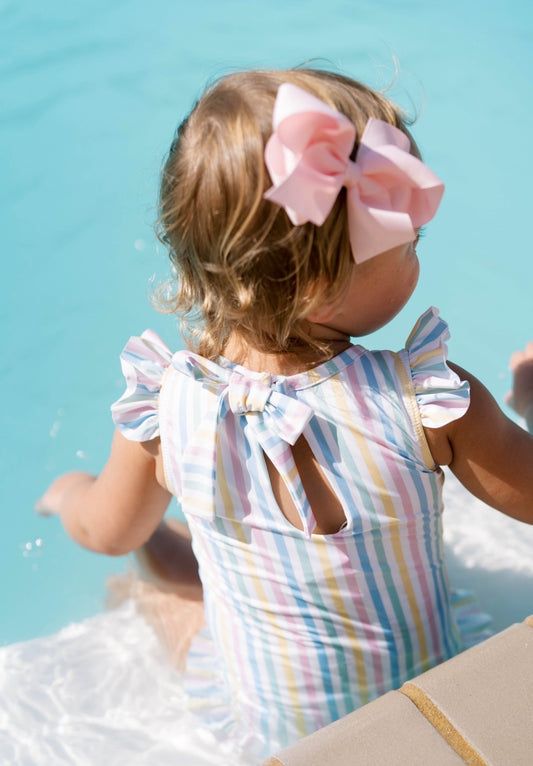 Lottie Swimsuit - Sorbet Stripes