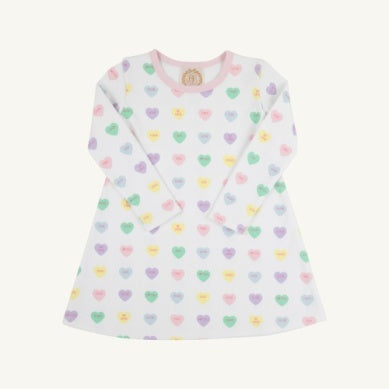 Long Sleeve Polly Play Dress- We Heart You