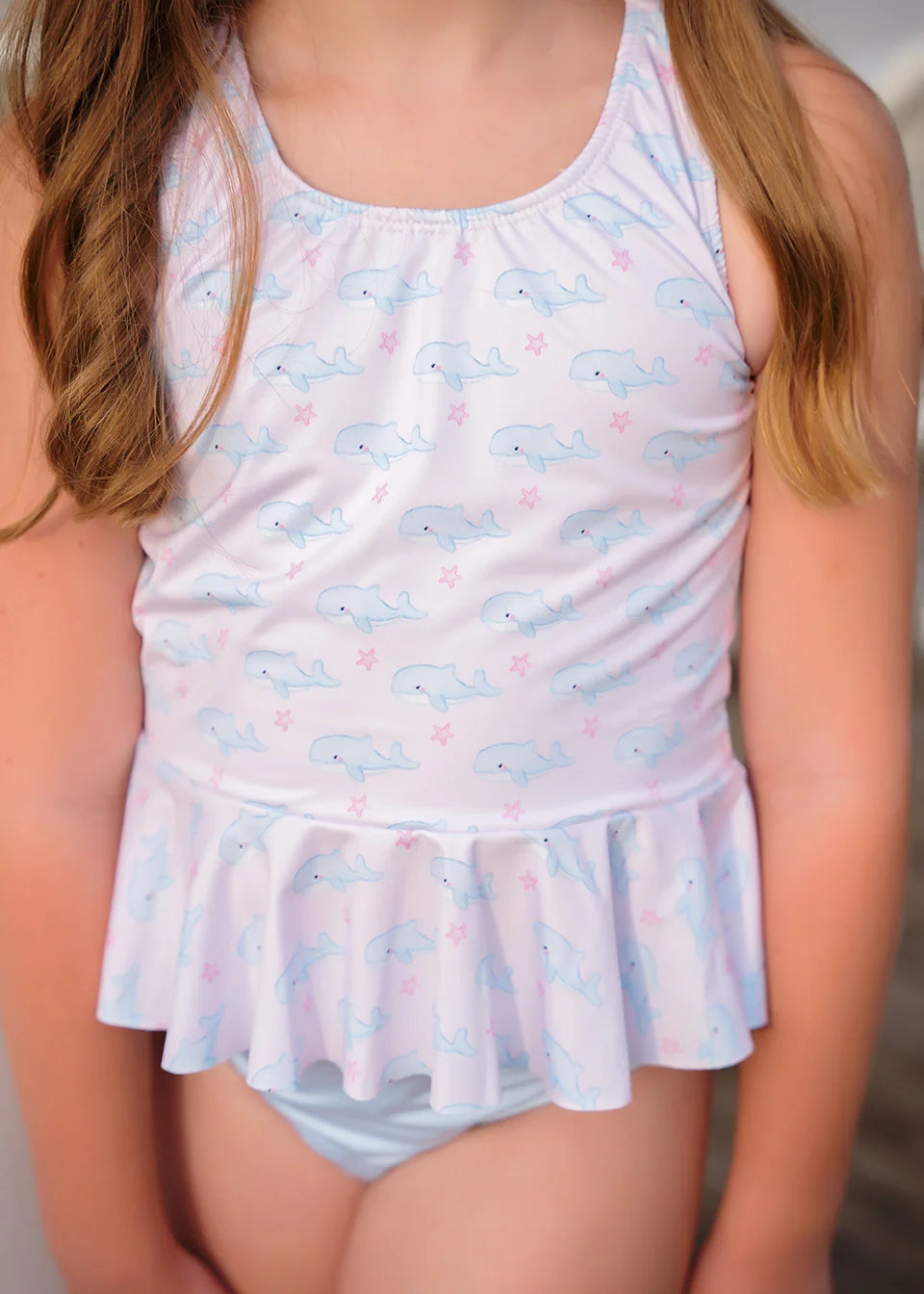Collette Peplum Swim - Whales