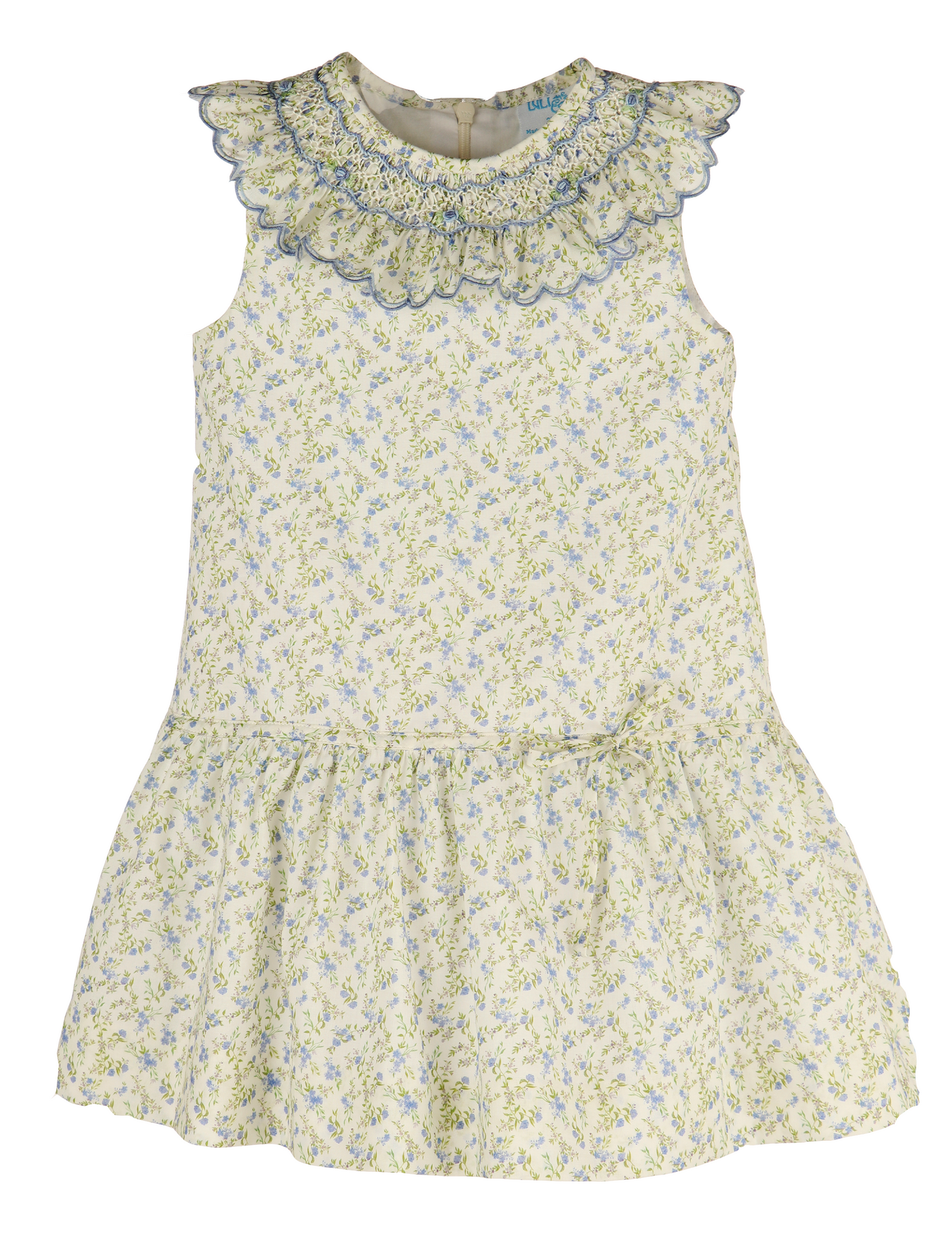 Lavender Smock Aline Dress - Blue