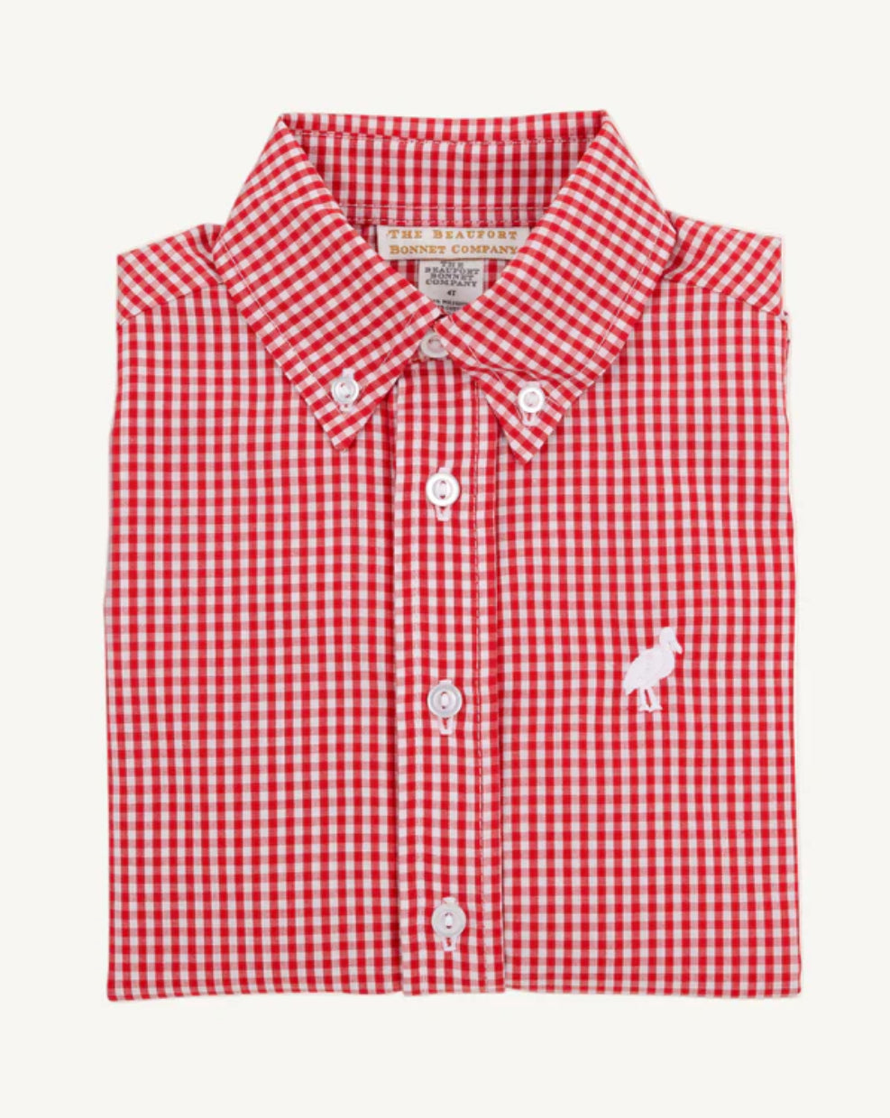 Deans List Dress Shirt-Red Mini Gingham