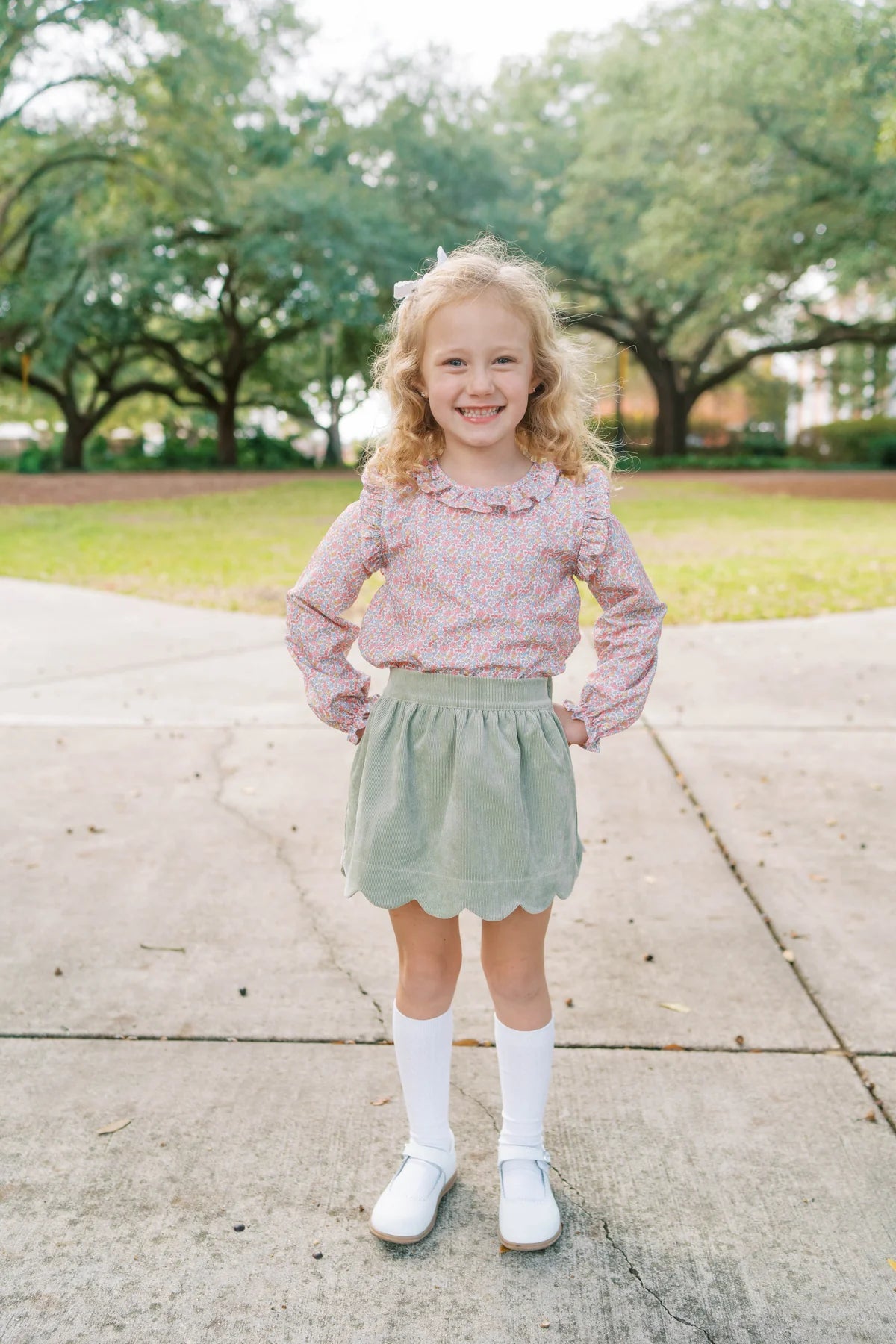 Autumn Garden Blouse and Skirt Set