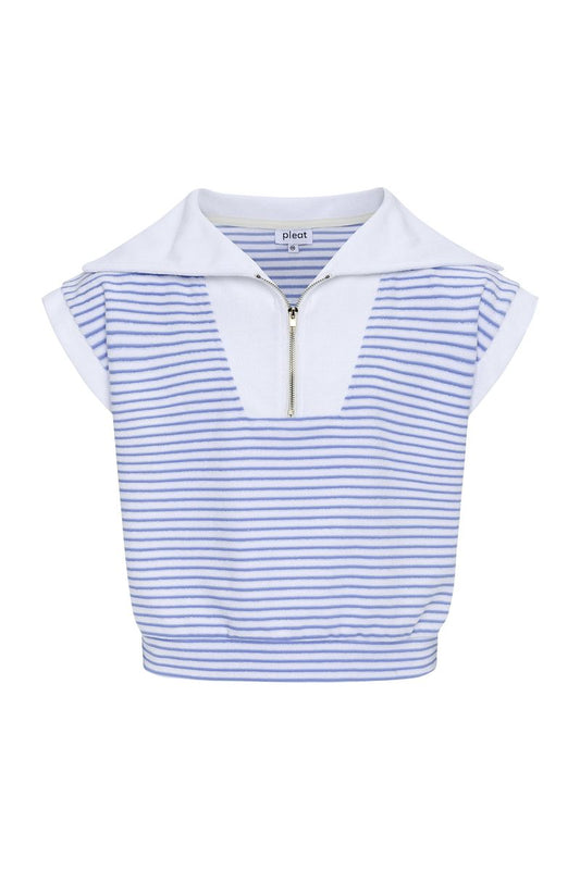 Callie French Terry Set - Blue/White