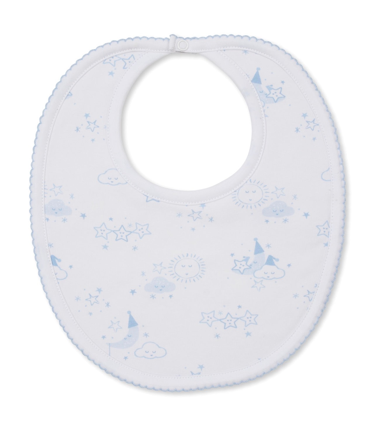 Sleepy Moon Bib - Blue