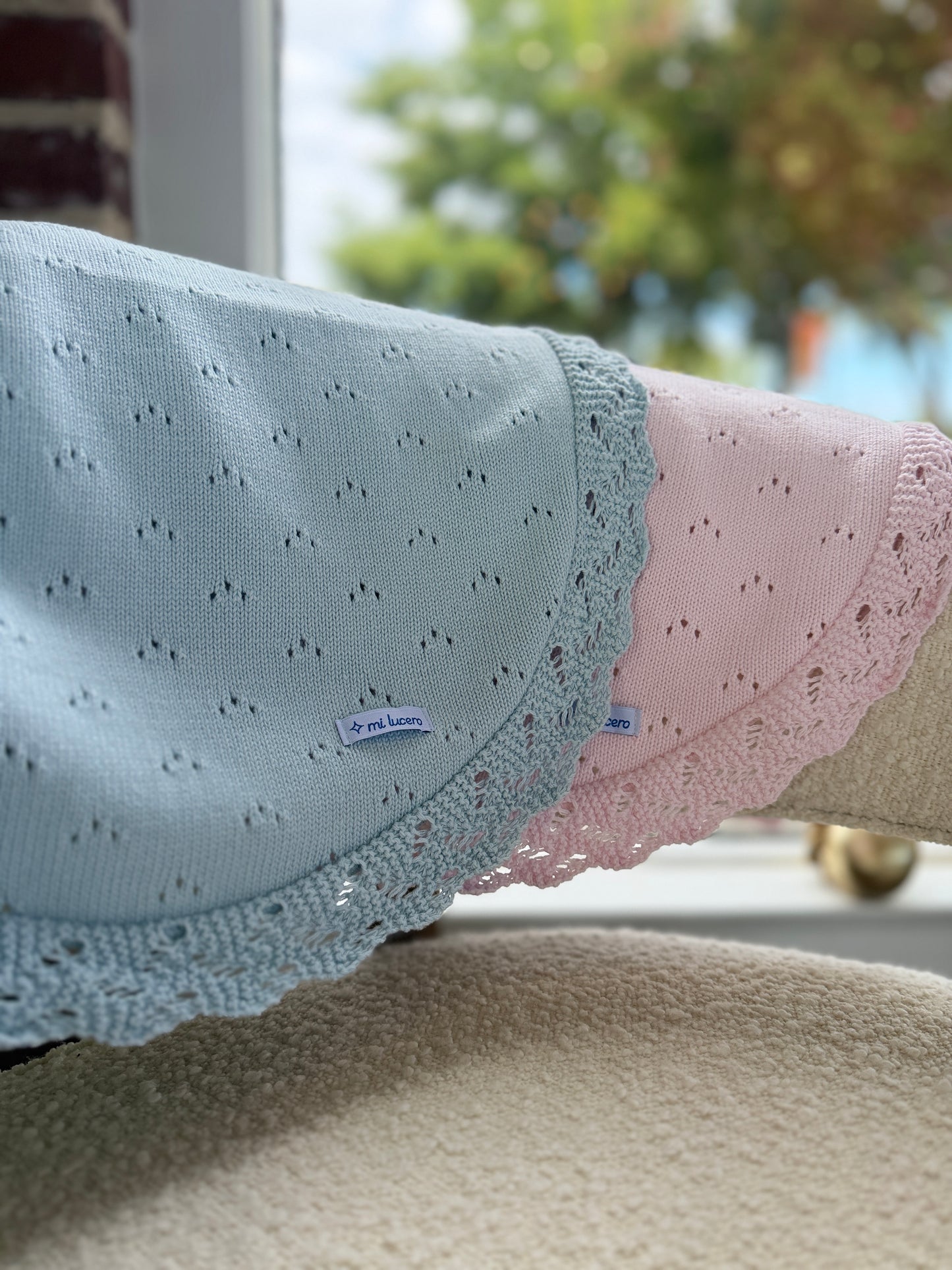 Mi Lucero Blue Stroller Blanket