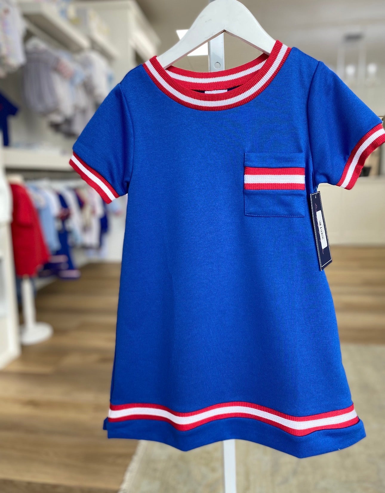 Landry Dress - Game Day Royal