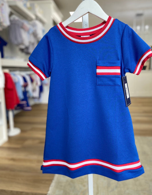 Landry Dress - Game Day Royal