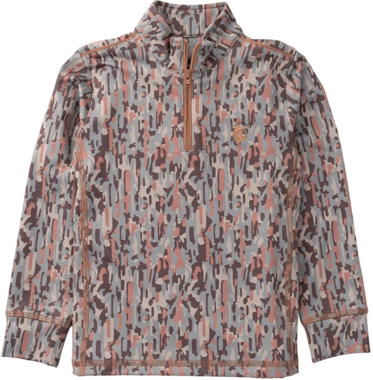 Boy's PRO Performance 1/4 Zip Pullover - Stay in the Lines Camo