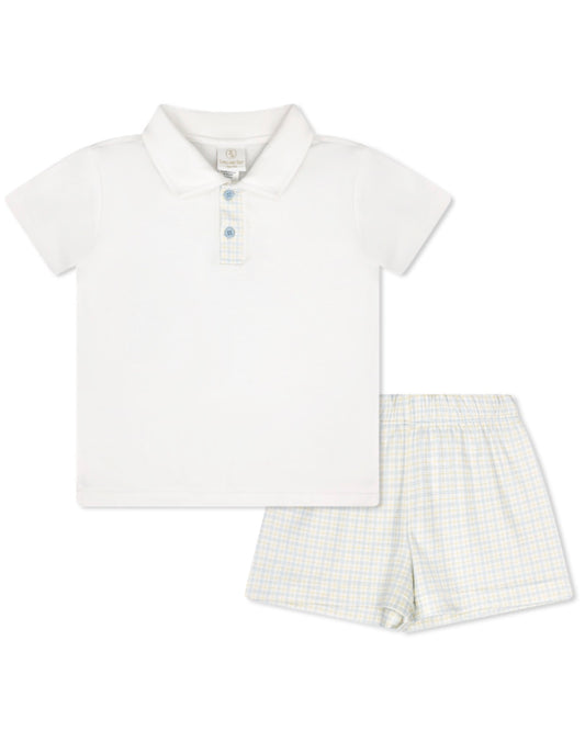 Parker Polo Set - Cornflower Check