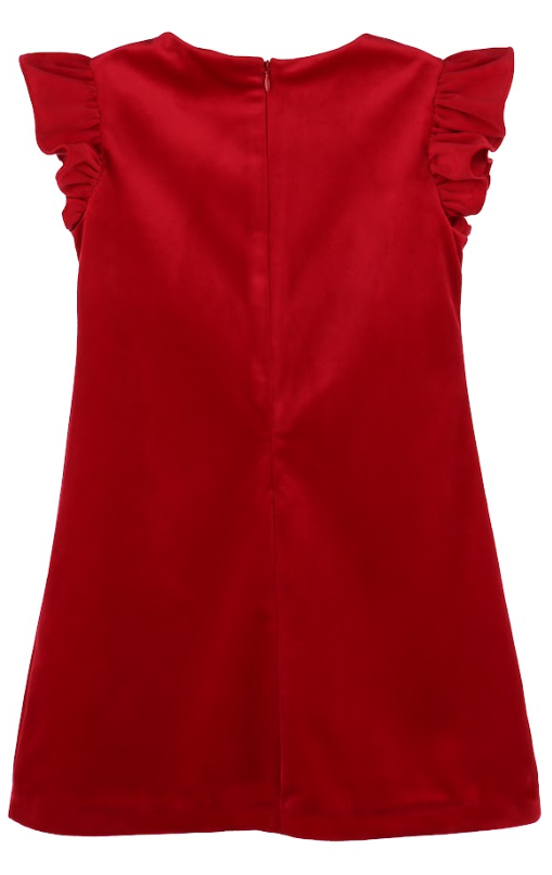Red Velvet Shift Dress
