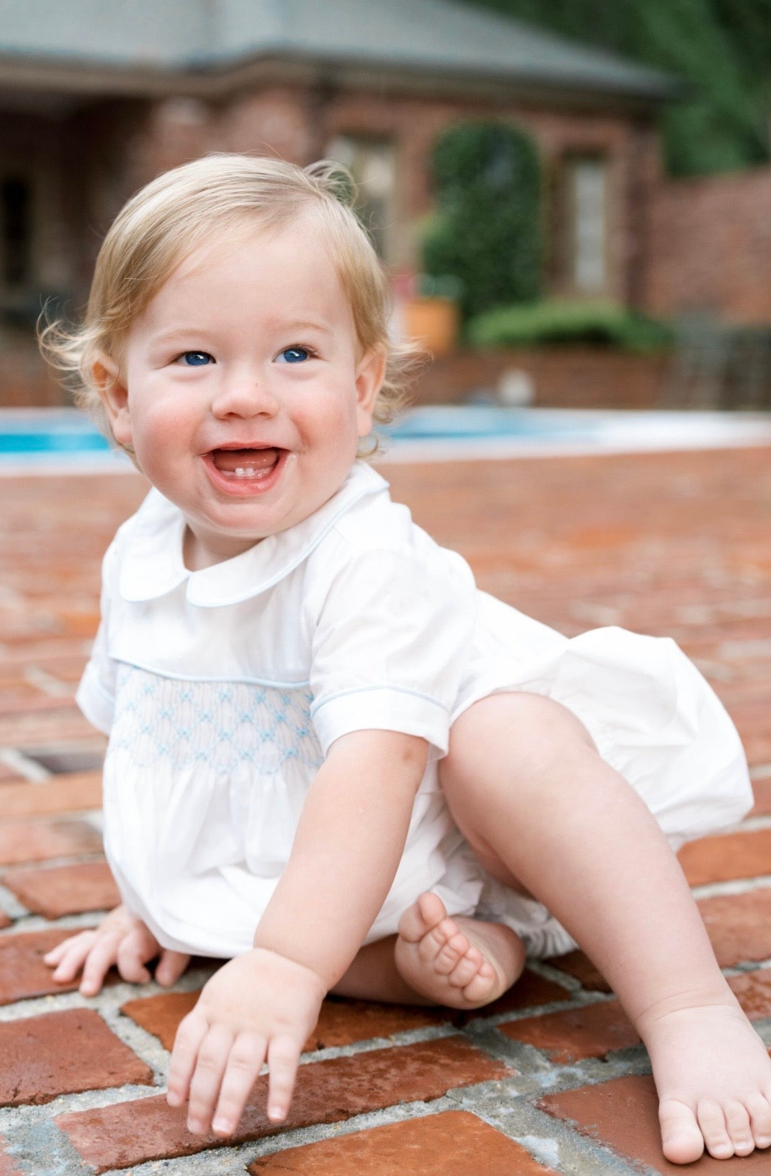 Graham Bubble - Blessings White Batiste with White Trim