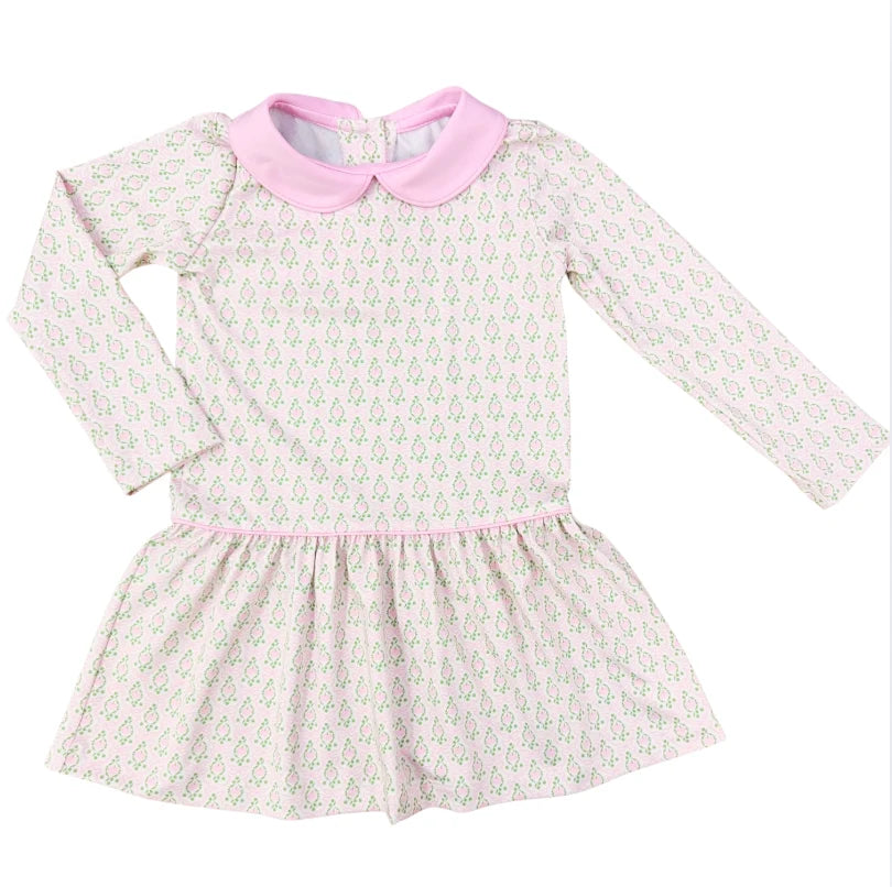 Birdie Dress-Pink Pumpkin Parade