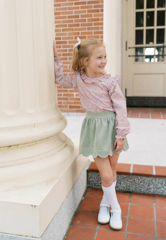 Autumn Garden Blouse and Skirt Set