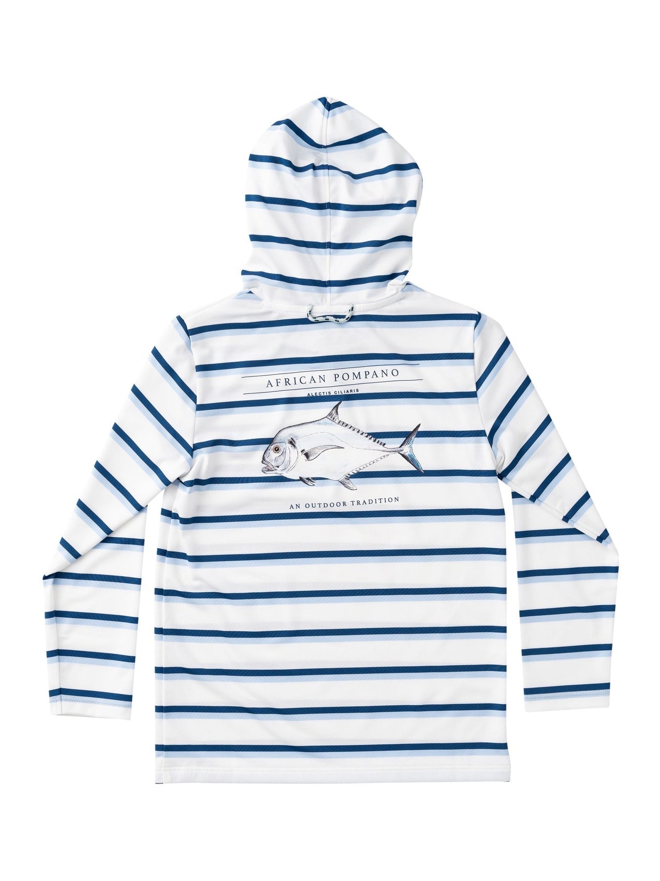 PRE ORDER Kids' Pro Performance Hoodie T-shirt -Windsurfer Navy Peony Stripe