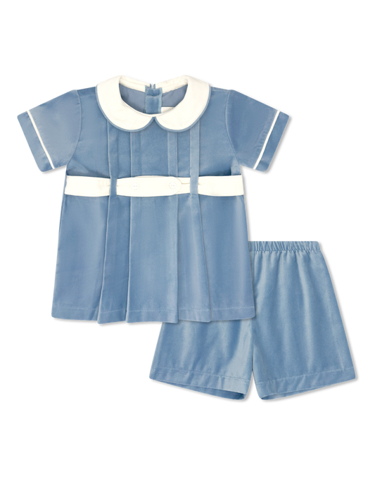Benton Bloomer/ Short Set - Beaufort Blue Velvet