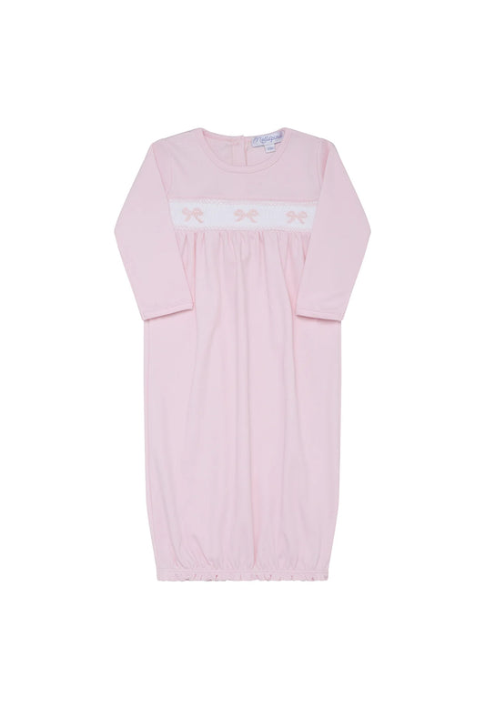Pink Bow Smocked Gown