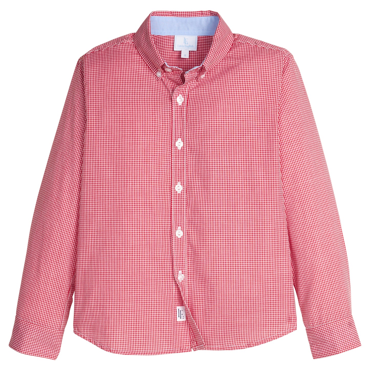 Button Down Shirt - Red Mini Gingham