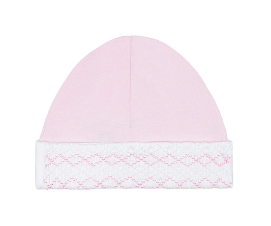 Signature Smocked Girls Hat - Pink