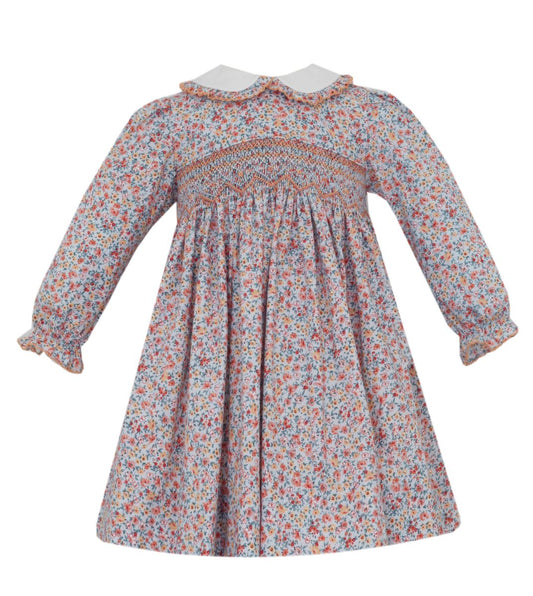 Alice - Light Blue & Orange Floral Dress *PREORDER SHIPS JULY*