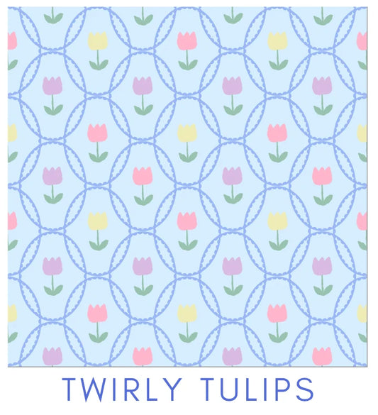Birdie Dress-Twirly Tulips