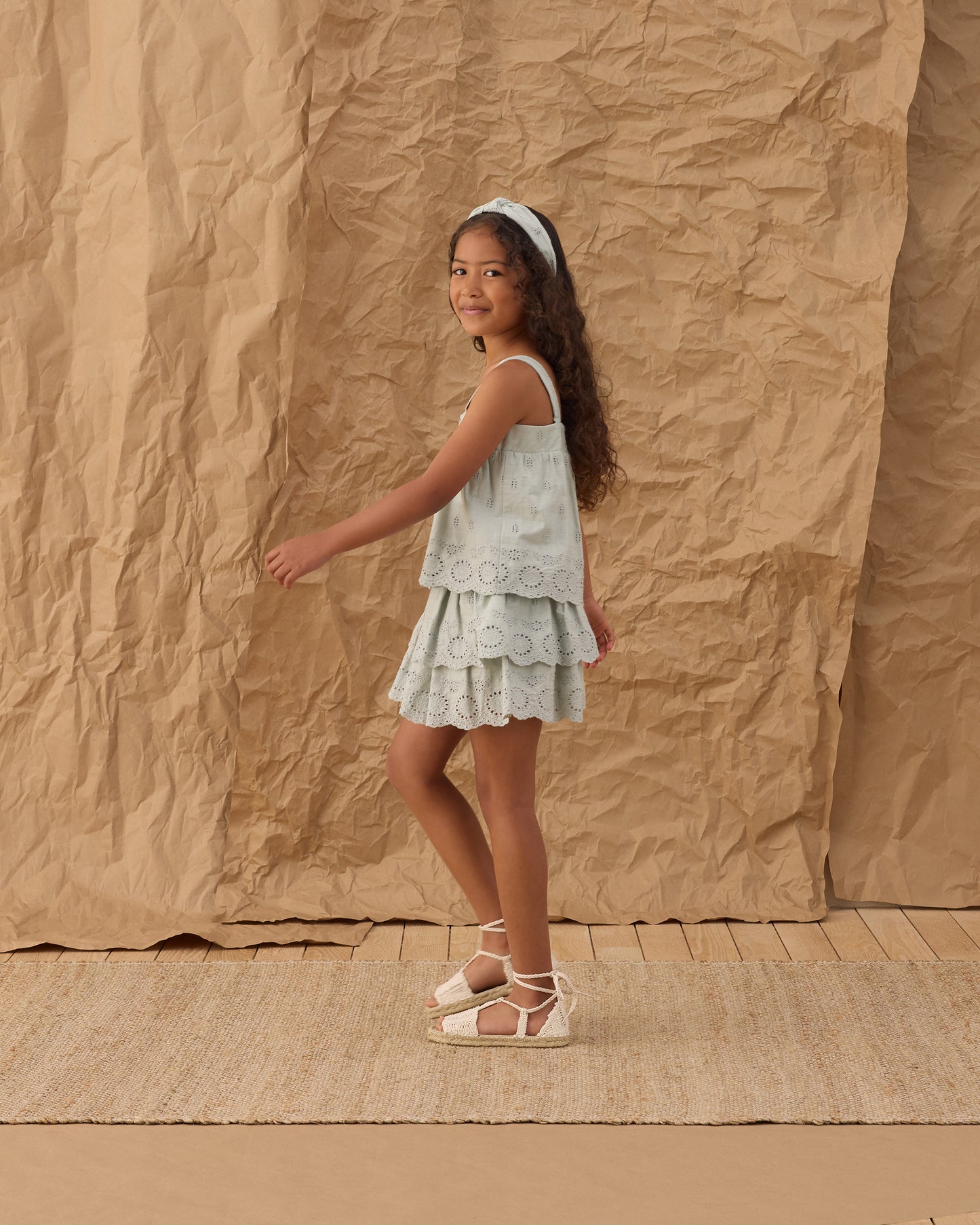 Rose Skirt Set - Seafoam