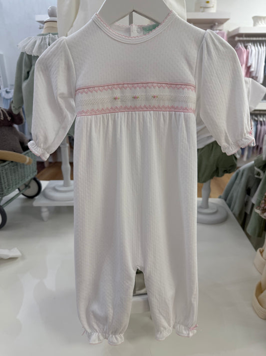 Baby Girl's "Sweet Baby" White Jacquard Converter