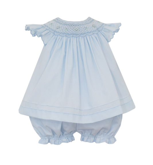 Amelie Bloomer Set - Light Blue Swiss Batiste