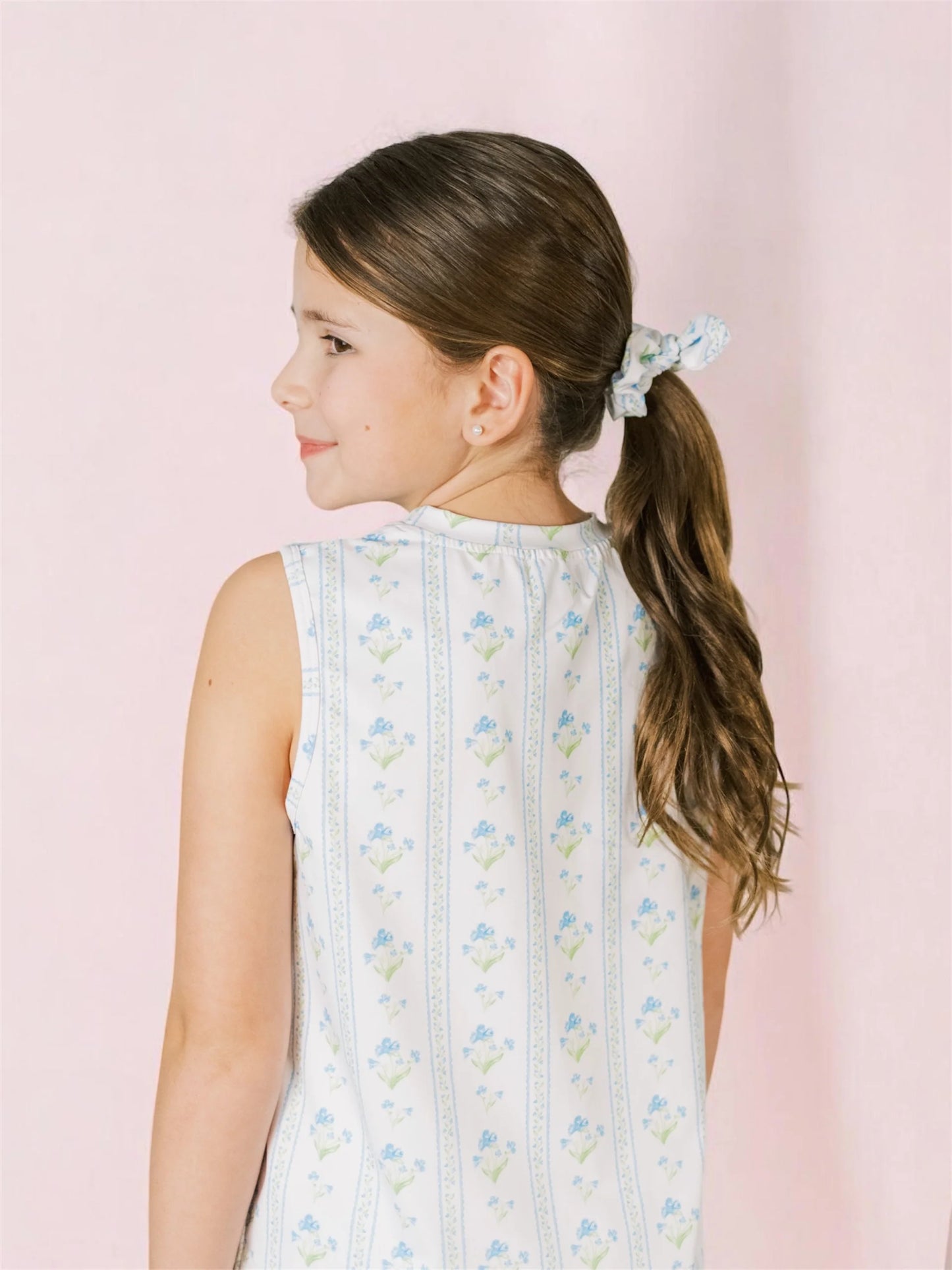 Lollie Set in Blue Trellis