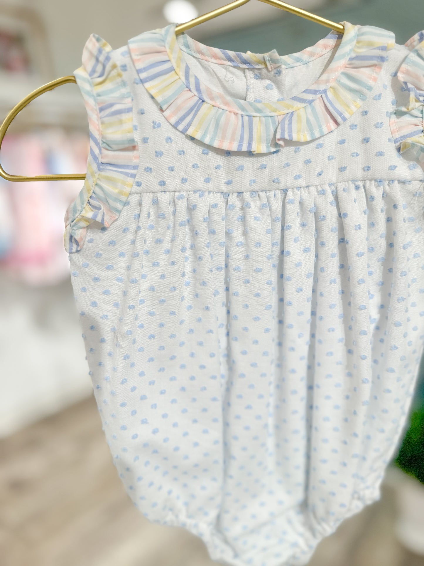 Rosie Bubble Swiss Dot Blue Limited Edition