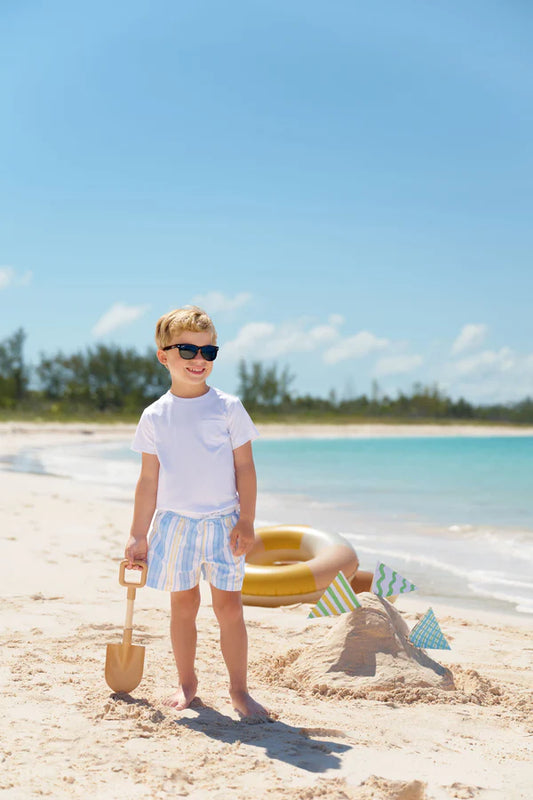Tortola Swim Trunks- SoBro Stripe/Worth Ave White