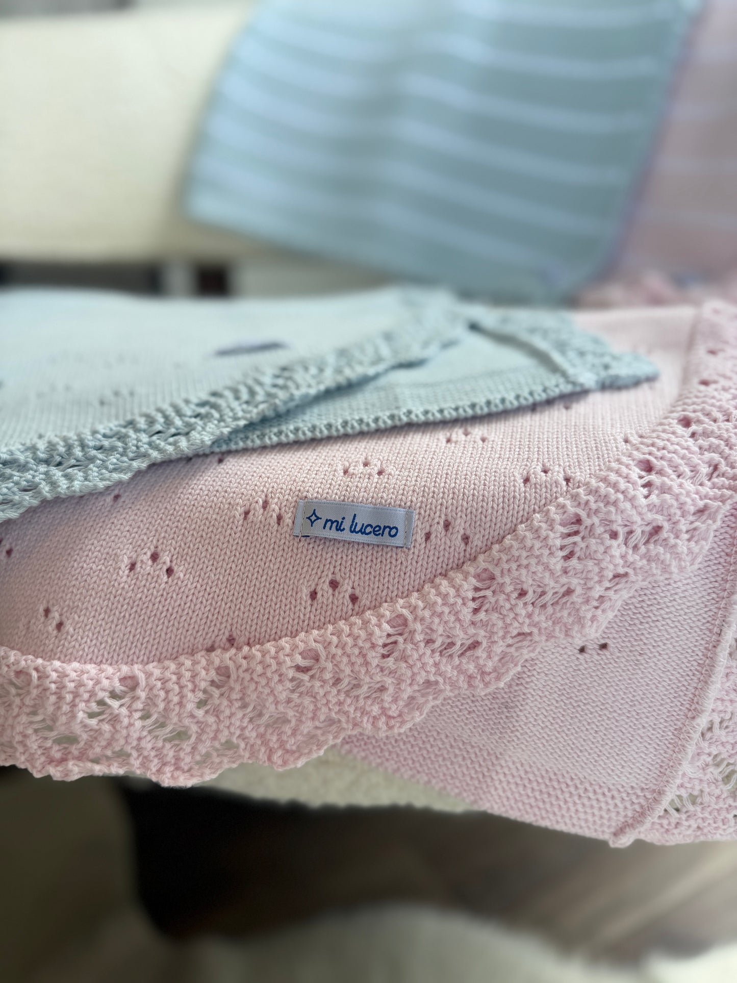 Mi Lucero Pink Stroller Blanket