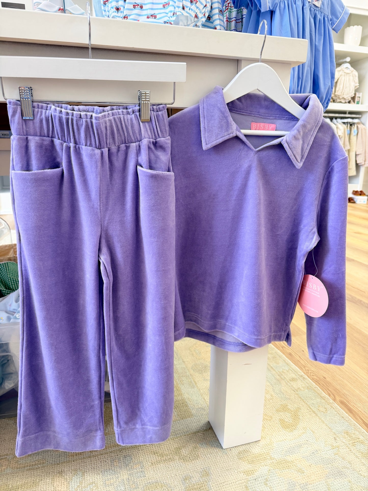 Lavender Velour Pullover Set