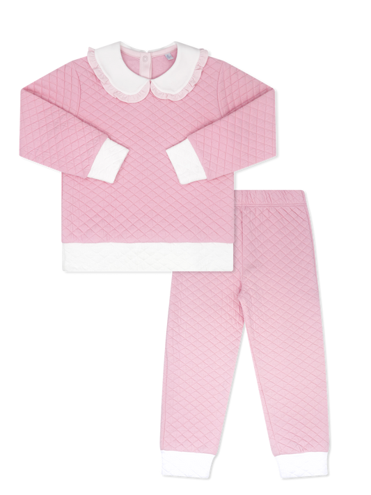 Cooper Quilted Playsuit - Petal Pink