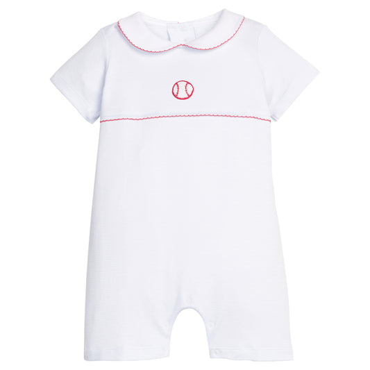 Crochet Ream Romper - Baseball