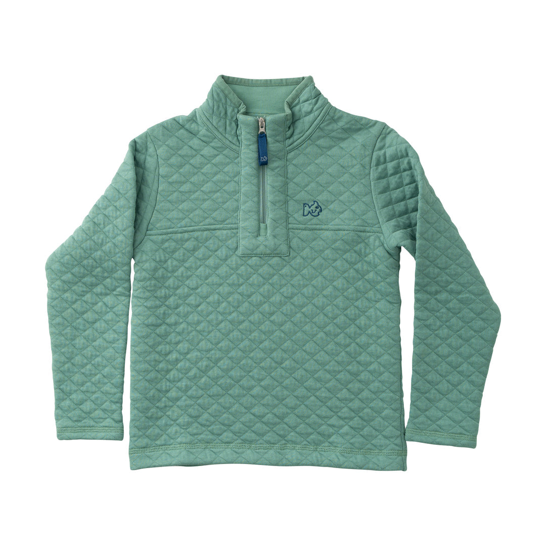 Boys Quilted Zip Pullover