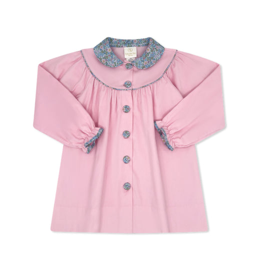 Collette Dress Long Sleeve - Princeton Pink PRIPK - Princeton Pink Princeton Pink Corduroy and Middletown Floral Woven Corduroy, Middletown Floral