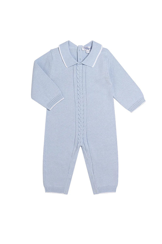 Cable Knit Bodysuit - Blue