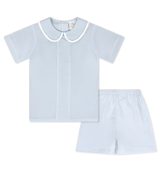 Jonathan Short Set - Blessings Blue Batiste