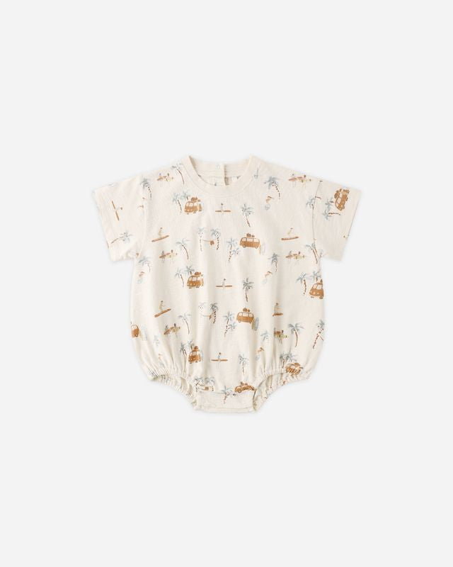 Relaxed Bubble Romper - Surf Town