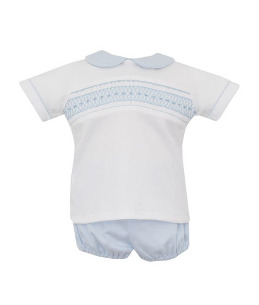 Carter Boy Knit Smocked Diaper Set