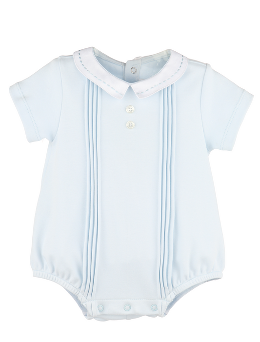 Summer Home Boy Bubble - Blue Knit