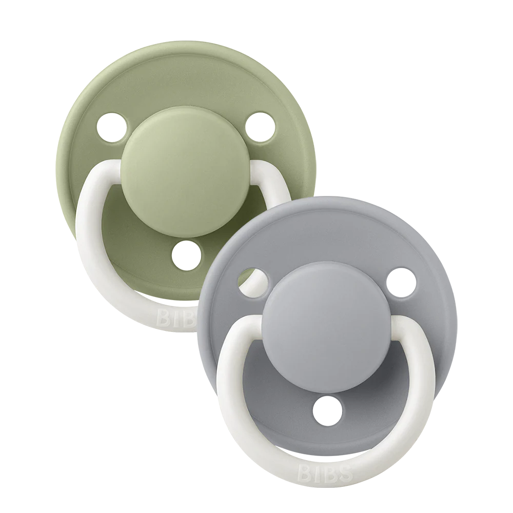 De Lux 2 PACK Sage GLOW/Cloud GLOW Round / One Size / Silicone