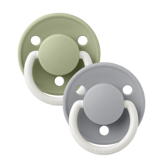 De Lux 2 PACK Sage GLOW/Cloud GLOW Round / One Size / Silicone