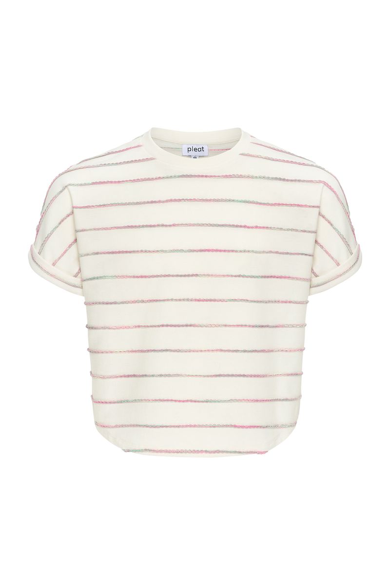 Fran Top Green/Pink Stripe