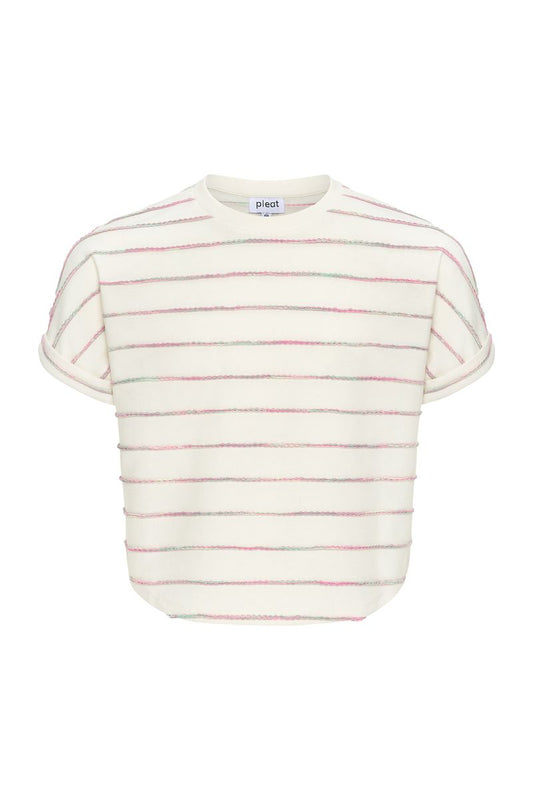 Fran Top Green/Pink Stripe