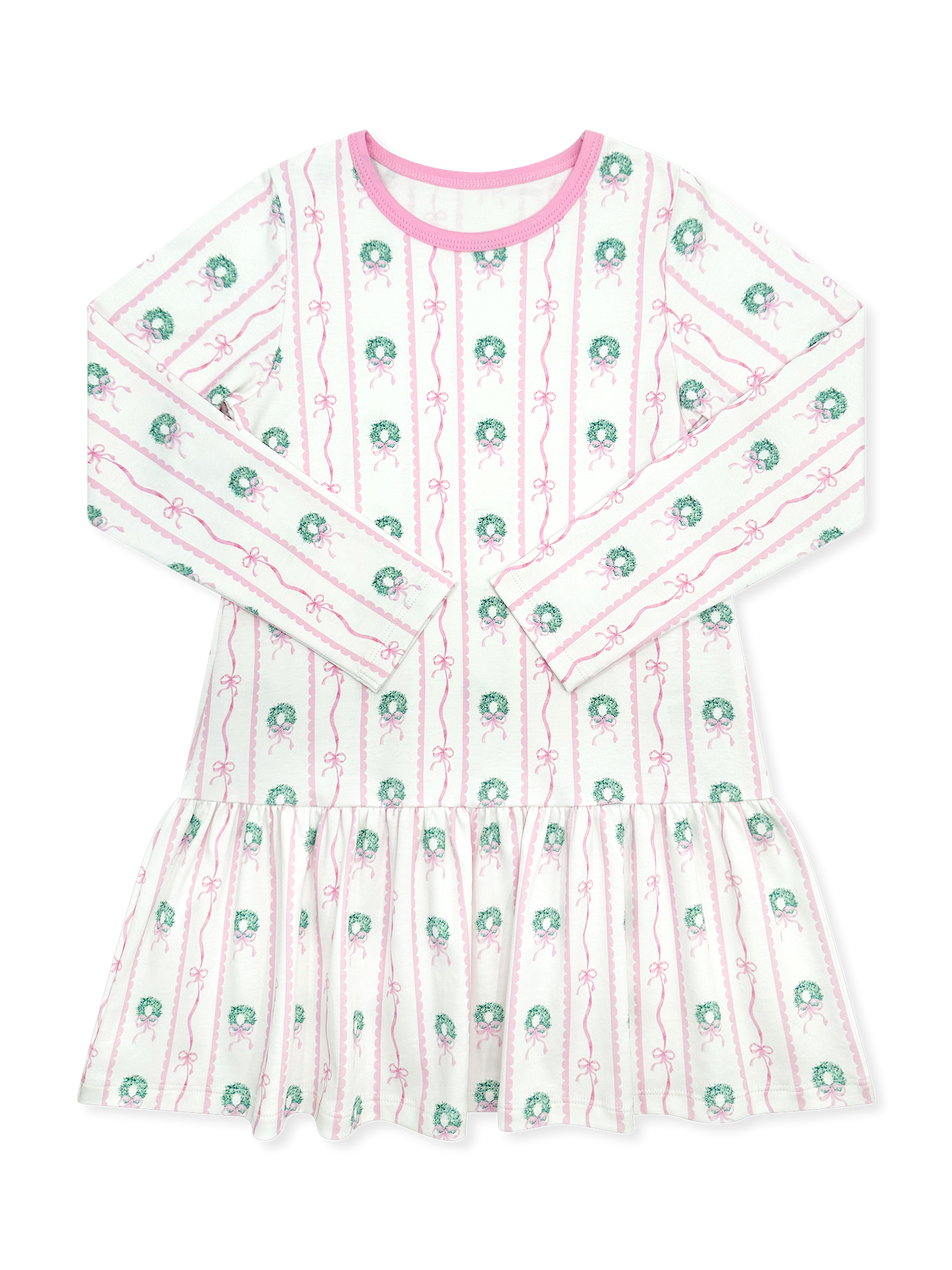 Dani Dropwaist Dress Long Sleeve - Boxwood and Bows