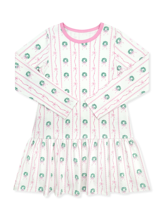 Dani Dropwaist Dress Long Sleeve - Boxwood and Bows