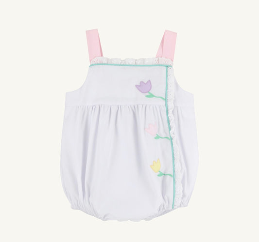 Bitsy Bubble- White/Pink Flowers